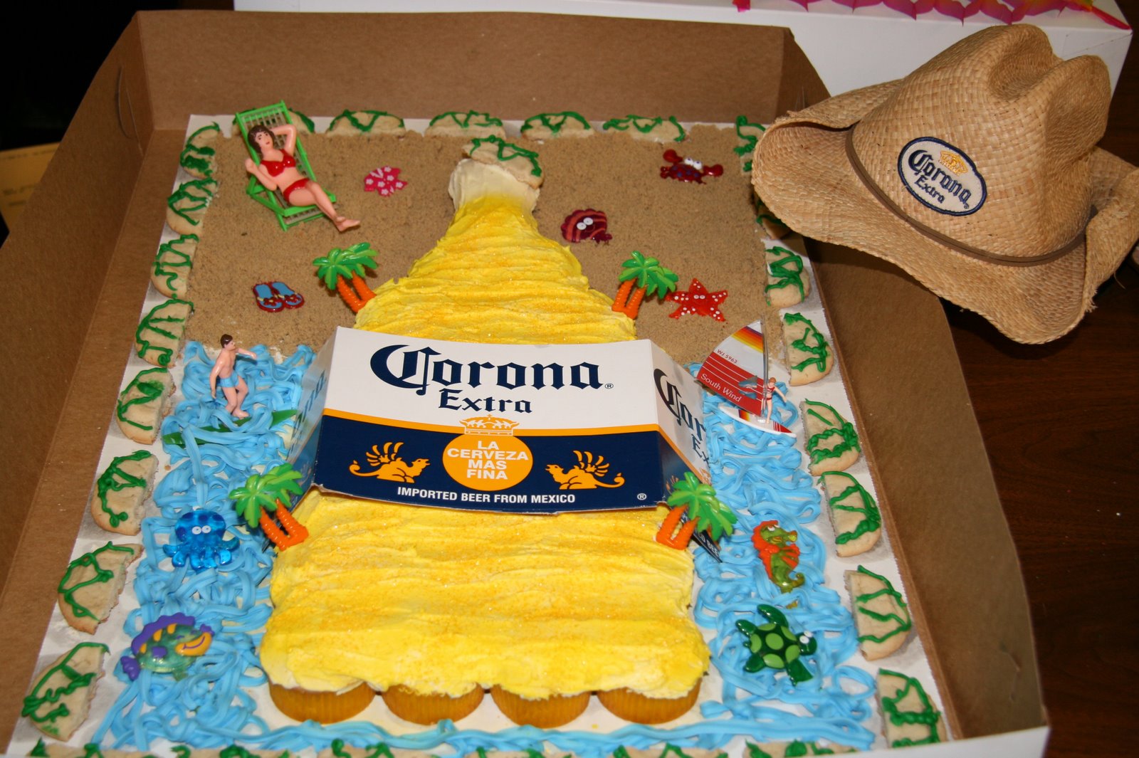 Corona Beer Cupcake Cake | peekintomyparty